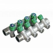 Щампован колектор с кранове 1" х 24*19